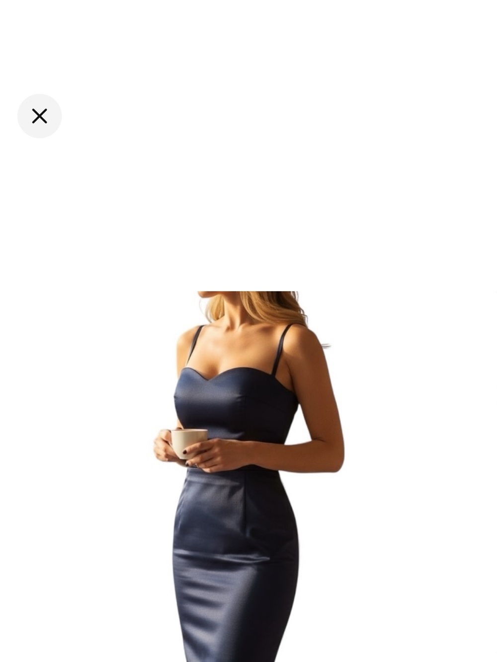 MANDALAY Navy Blue Bustier  Midi Dress | Size 2